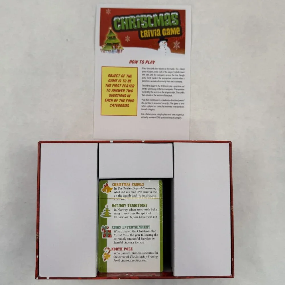 Christmas Trivia Game By Go! Games 2+ Players Adult 12+ Family Fun 220 Cards - Picture 5 of 14